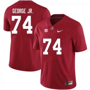 NCAA Men's Alabama Crimson Tide #74 Damieon George Jr. Stitched College 2020 Nike Authentic Crimson Football Jersey YZ17X65WM